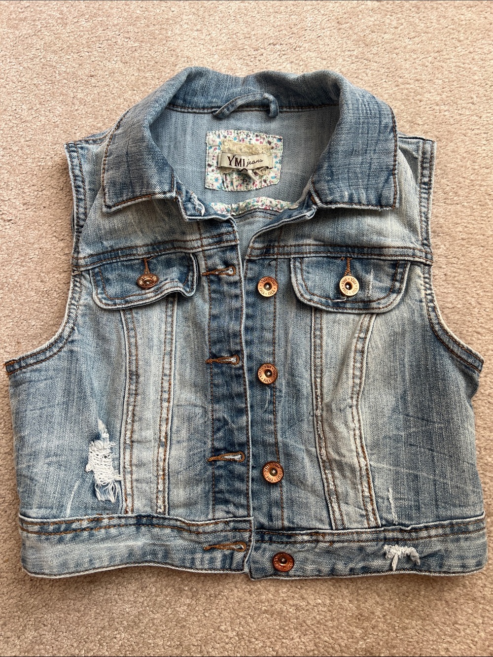 Light Wash Denim Vest